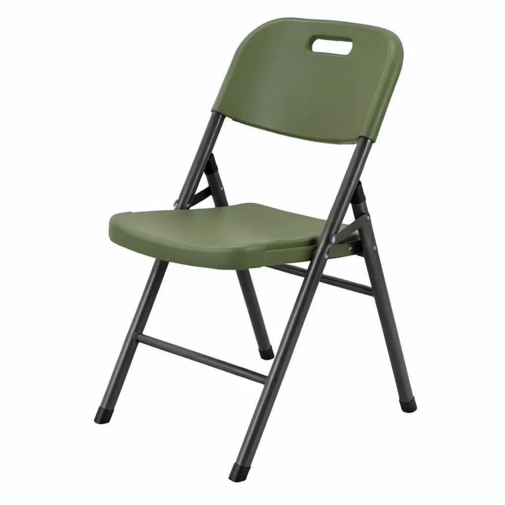 Opvouwbare stoel 44 x 47 x 78 cm in olijfgroen en zwart