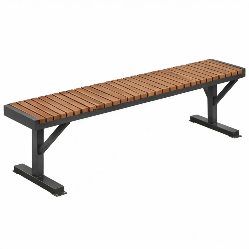 Rugloze tuinbank 180 x 40 x 45 cm - Bruin/Zwart